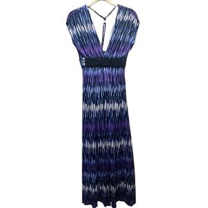 Elegant‎ Sky Purple and Blue Maxi Dress NWOT Size M